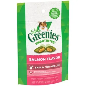 2.1 oz. Greenies Feline Small Bites Salm Skin & Fur Health - Treats